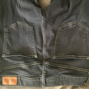 Express dark wash mid rise skinny jeans 6L